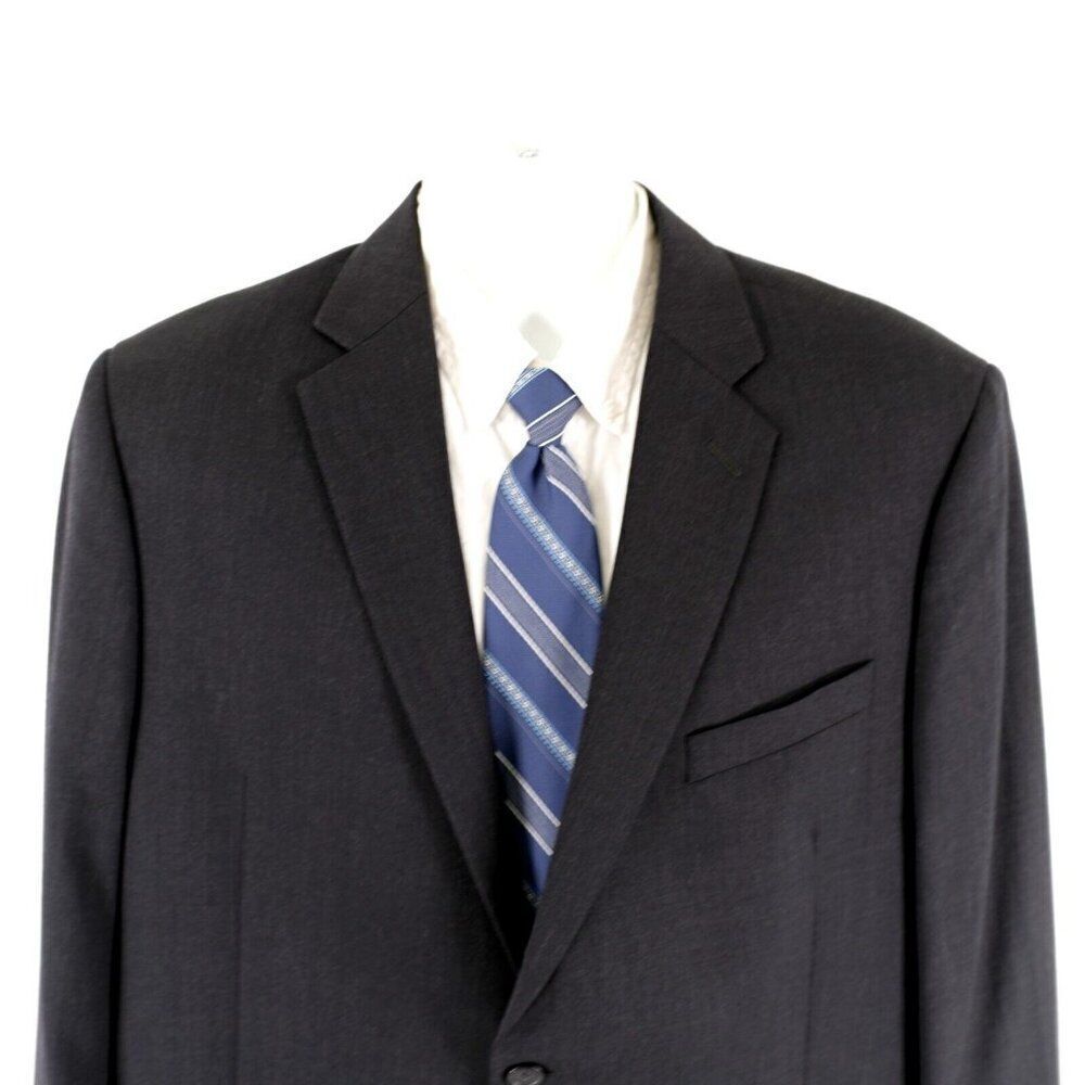 Joseph & Feiss Executive Fit Wool Gray 2 Button Suit Jacket 46R Tagged 44R